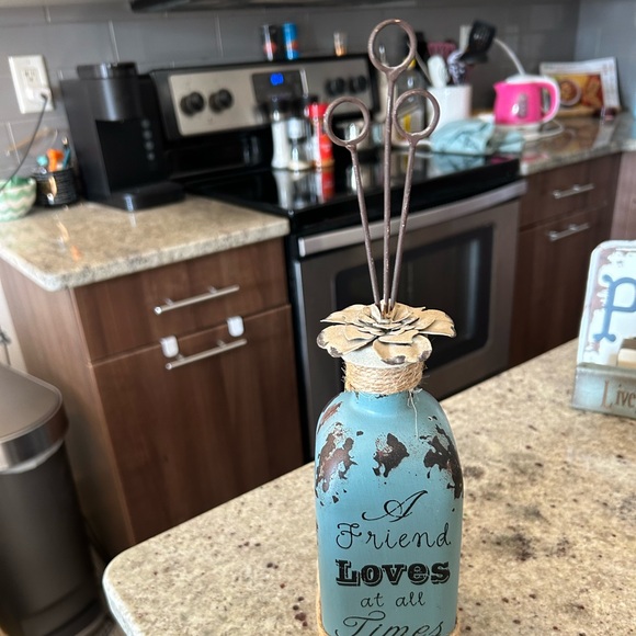 Bottle photo holder with saying - home decor - Picture 3 of 5